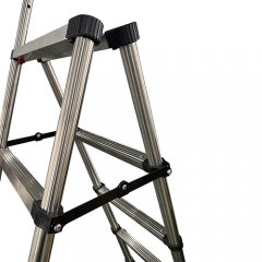 Двойная телескопическая лестница из нержавеющей стали